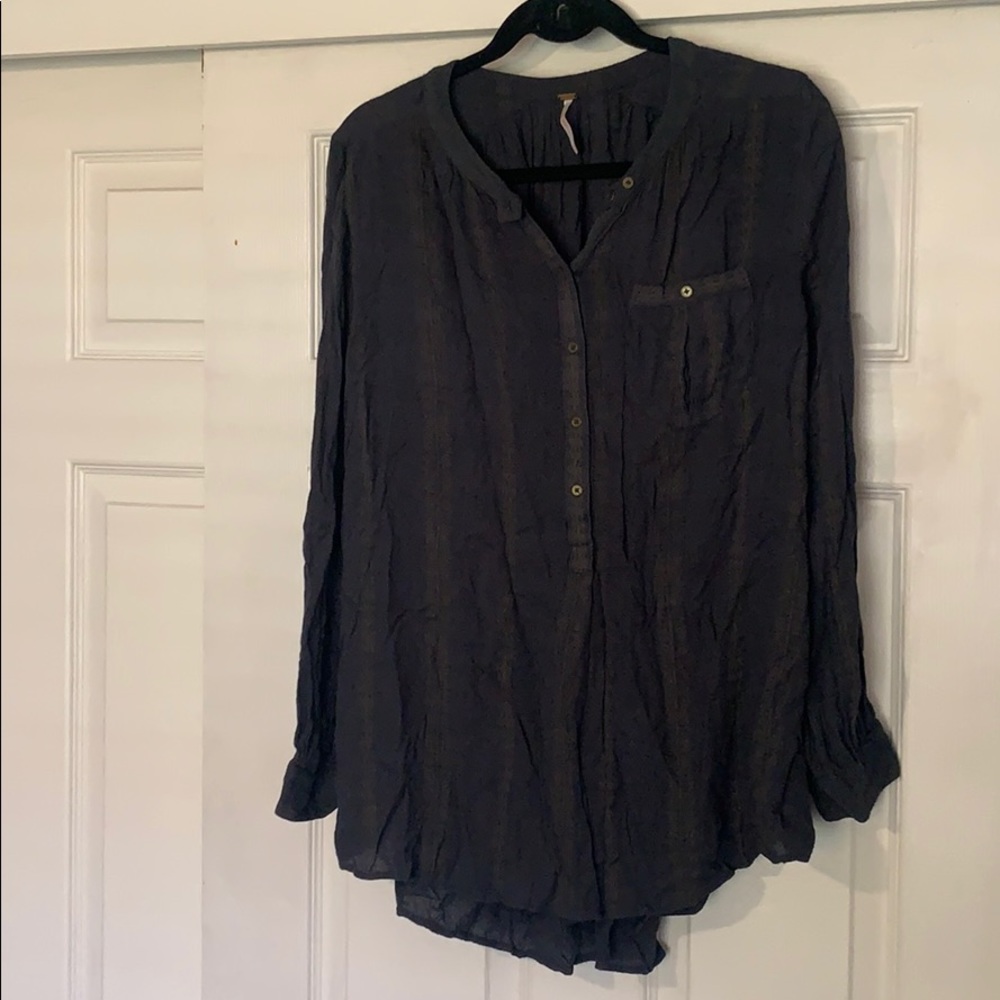 Free People Long Sleeve Button Size M
